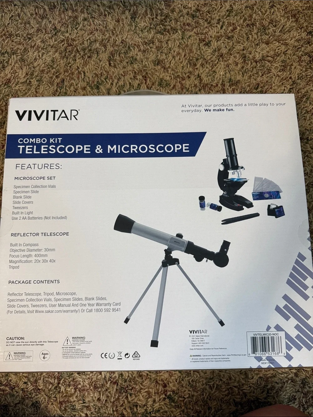 Vivitar Stars & Beyond 2-in-1 Microscope & Telescope Combo Kit